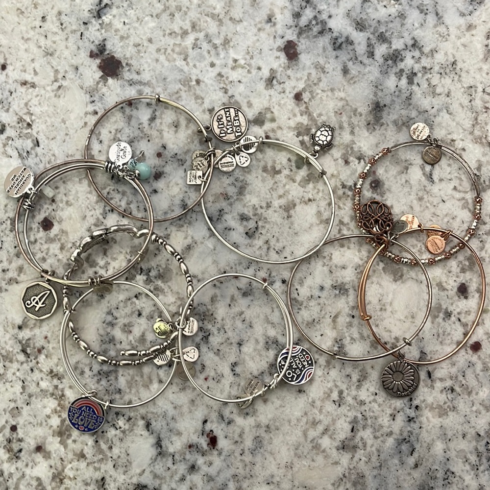 Lot of 9 Alex and Ani bracelets